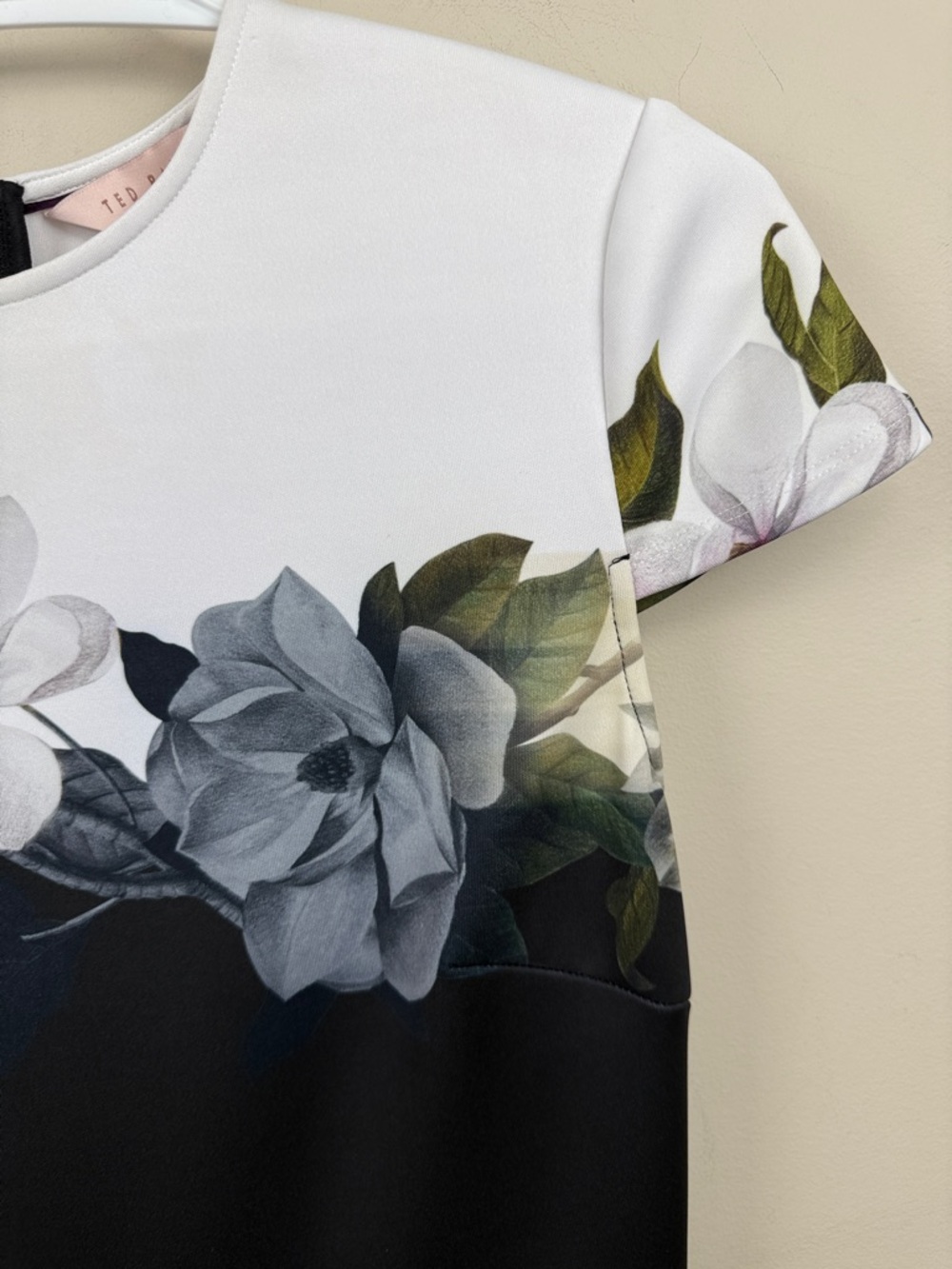 Ted baker Floral Fit & Flare Dress - Black and White xs - Picture 5 of 12